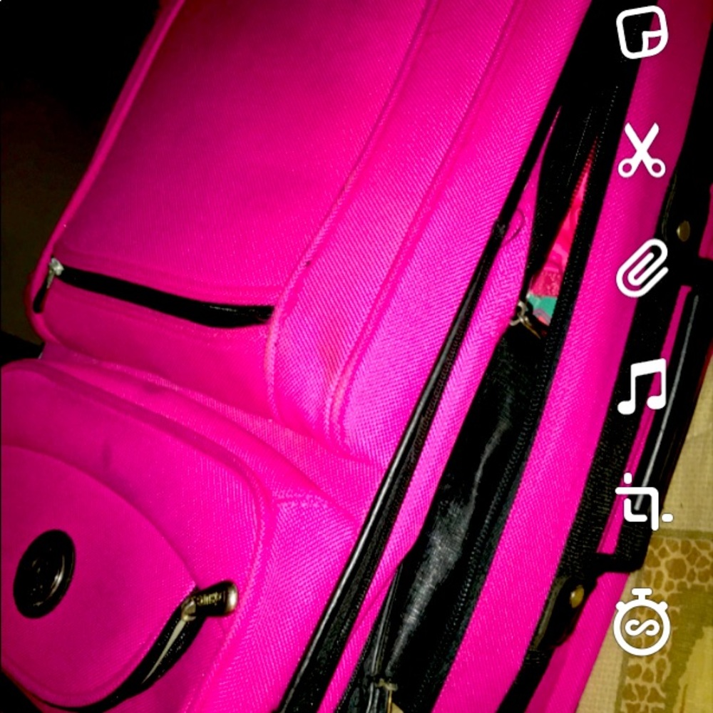 Pink luggage